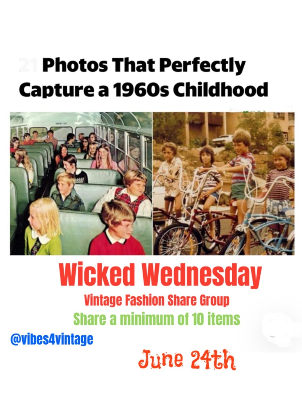 6/24 WICKED WEDNESDAY VINTAGE FASHION SHARE GROUP